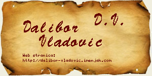 Dalibor Vladović vizit kartica